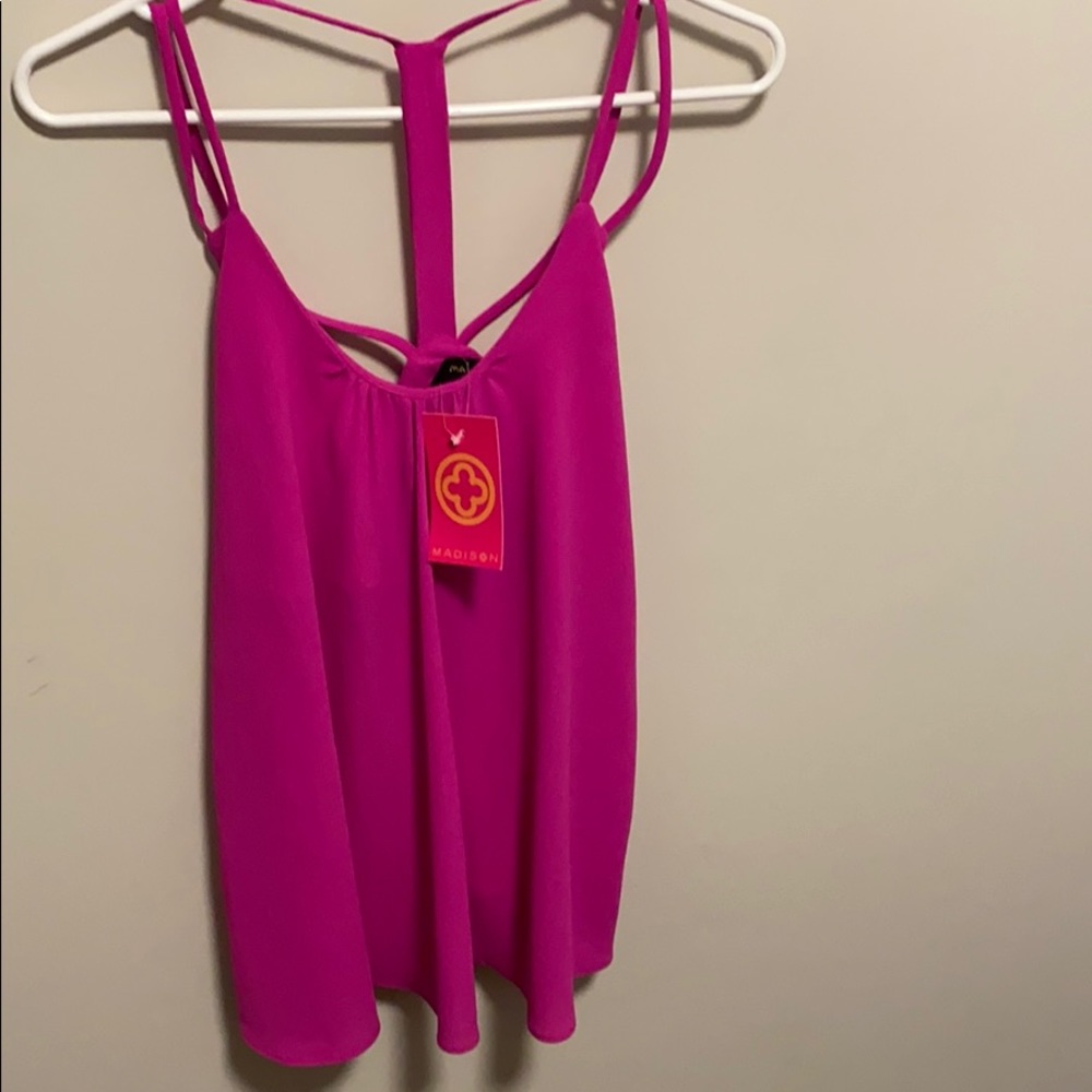 Pink/Magenta strappy tank top